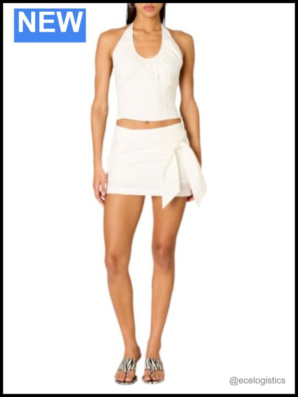 Zita Wrap Mini Skirt Cotton Fitted Work Casual